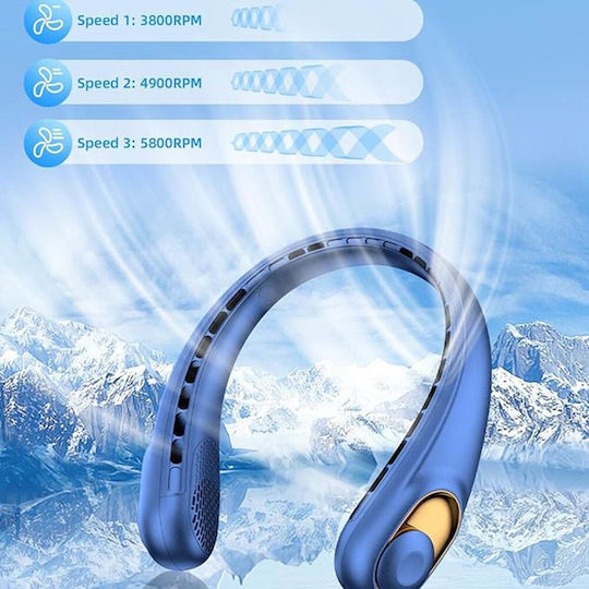 Techsuit Ανεμιστηράκι Λαιμού Χωρίς Πτερύγια Μπλε
