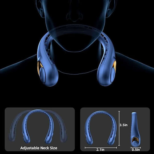 Techsuit Ανεμιστηράκι Λαιμού Χωρίς Πτερύγια Μπλε