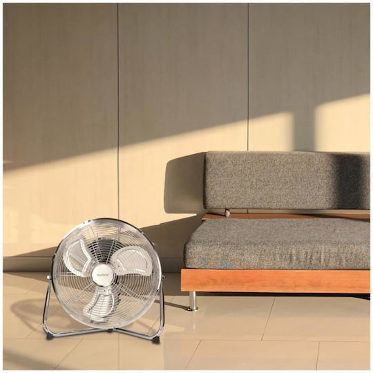 Niaros Gumba Floor Fan 70W Diameter 40cm Silver