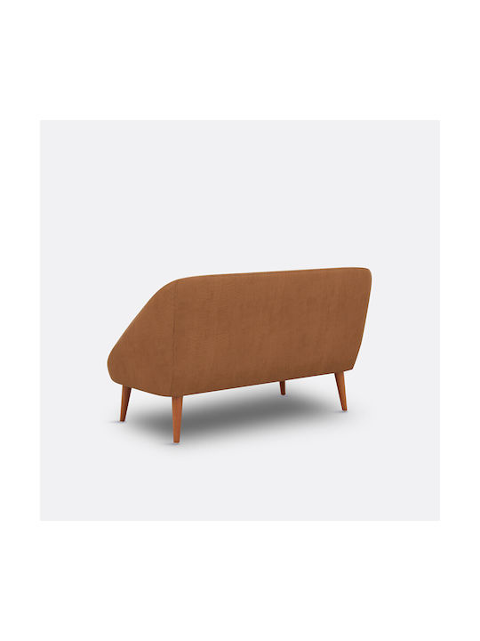 Two-Seater Velvet Couch Orange 130x80x80 cm