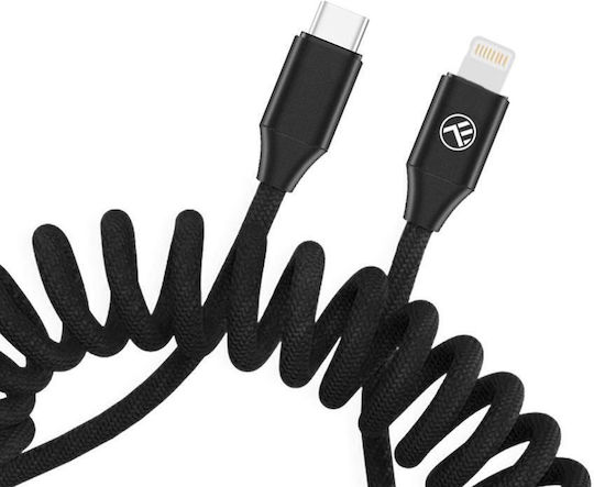 Tellur Extendable Usb-c To Lightning Cable Pd27w Up To 1.8m Black