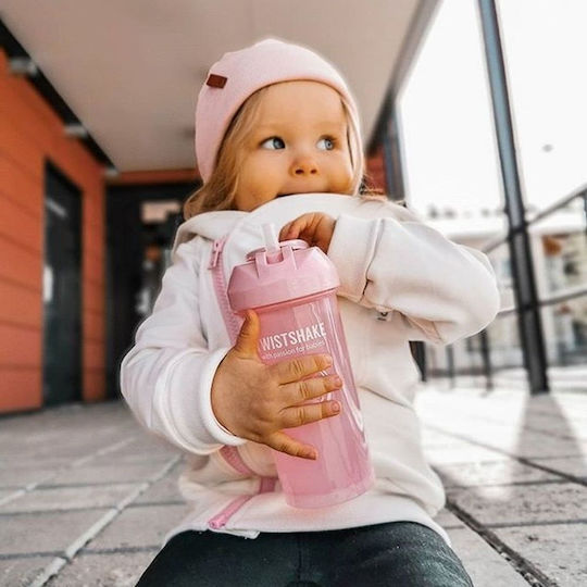 Twistshake Παιδικό Ποτηράκι από Σιλικόνη Ροζ 360ml για 6m+