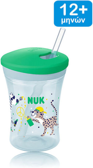 Nuk Baby Cup Action Cup made of Plastic Green Zebra 230ml for 12m+m+