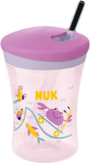 Nuk Baby Cup Action Cup made of Plastic Pink Octopus 230ml for 12m+m+