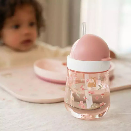 Little Dutch Παιδικό Ποτηράκι Mio Fairy Garden από Πλαστικό Ροζ 300ml