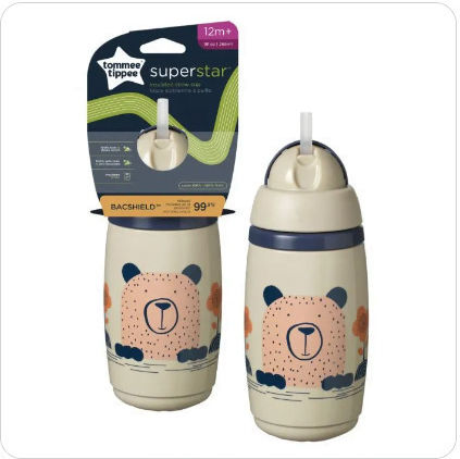 Tommee Tippee Παιδικό Ποτηράκι από Σιλικόνη Γκρι 266ml για 12m+