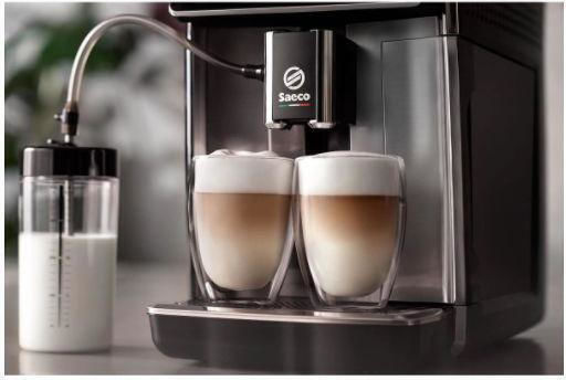 Saeco GranAroma Automatic Espresso Coffee Machine 1500W Pressure 15bar for Cappuccino with Grinder Black SM6582/10
