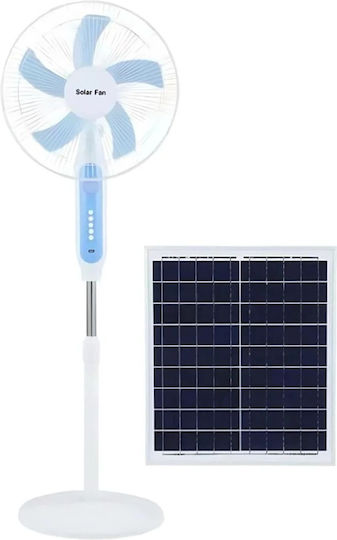Solar Floor Standing Fan 16″ 3 Speeds & Solar Panel Rz-180