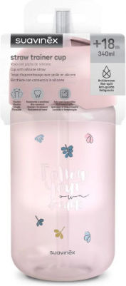 Suavinex Baby Cup made of Silicone Pink 340ml for 18m+m+