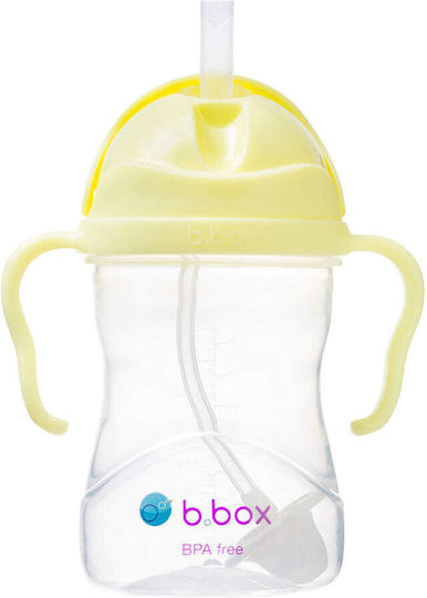 B.Box Kleinkinderbecher Sippy Cup aus Plastik Gelb 240ml für 6m+m+