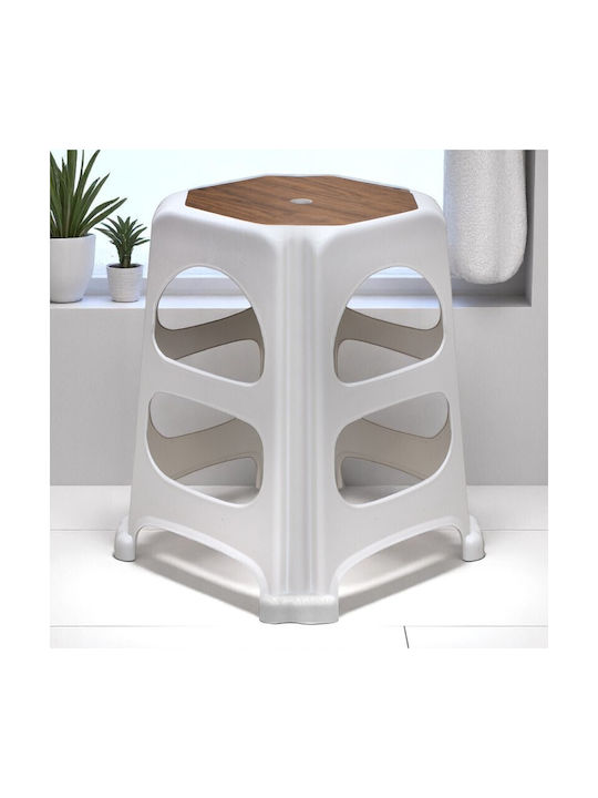 Outdoor Stool Made of Polypropylene Desia White 37x37x45cm