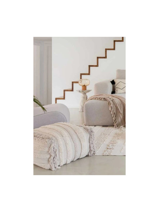 Bean Bag Chair Stool Canals Air Natural Cream 54x54x27cm