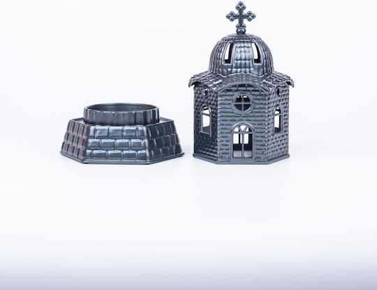 Vigil Oil Lamp Small Metallic Church 5 Different Shades Dimension 17 X 10 Cm