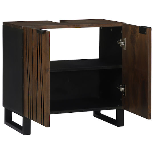 vidaXL Countertop with Sink Walnut