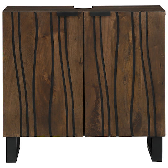 vidaXL Countertop with Sink Walnut