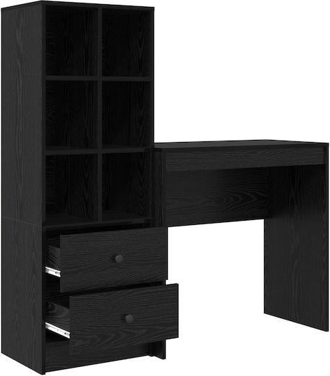 Kinderschreibtisch mit Bibliothek Black Oak 80x40x76cm