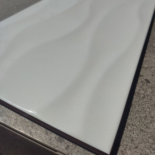 Fliese Groove Decor Weiß 20x40 cm