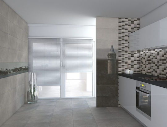 Piesă Ceramică Benelux Decor Gri Mozaic 30x60