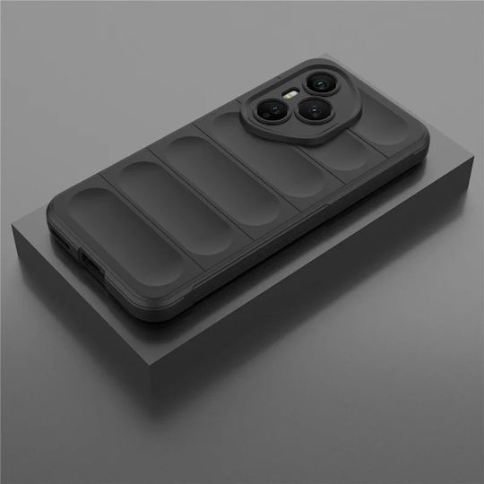 Techsuit Magic Umschlag Rückseite Silikon Schwarz (Honor 400 Pro)