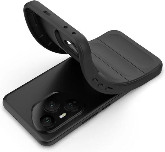 Techsuit Magic Umschlag Rückseite Silikon Schwarz (Honor 400 Pro)