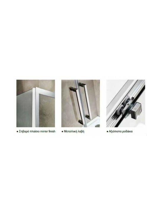 Devon Primus Plus Cr 13080 Offset Corner Entry Clean Glass Asymmetric Shower Cabin 2 Fixed & 2 Sliding Panels