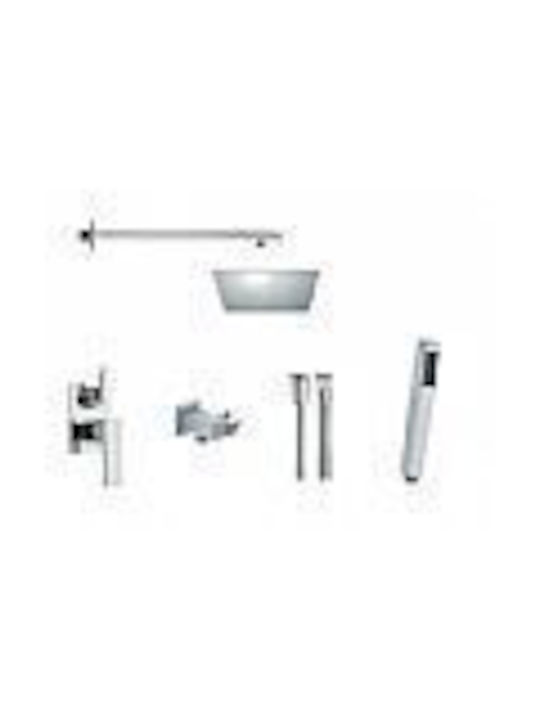 Paini Dax2 Made In Italy Built-In Set 2 Water Exits Handheld Ceiling Shower