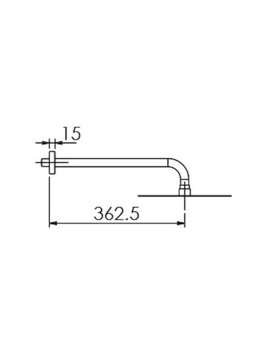 Excel Minimal Built-In Set Rose Gold 2 Exits Mixer Hand Shower & Wall Shower Head