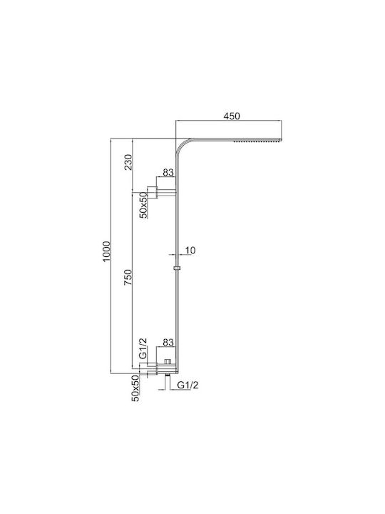 Excel Alegria Built-In Set 2 Exits Mixer Telephone Head Shower Column