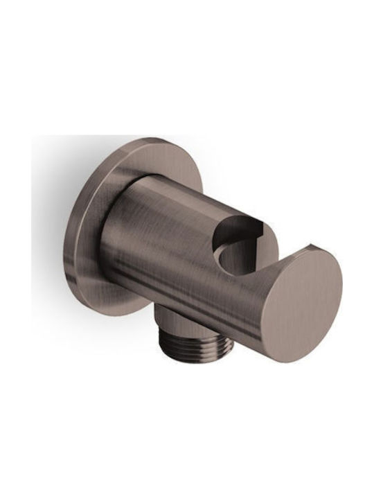 Built-in Set Mixer Wall Head Handshower Armando Vicario Slim 2 Exits Black Brushed