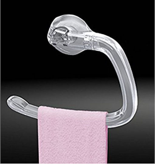 Bathroom Towel Rack 24.3x7.4x19.8cm Plastic Wall-Mounted Screws Transparent Bama Italy