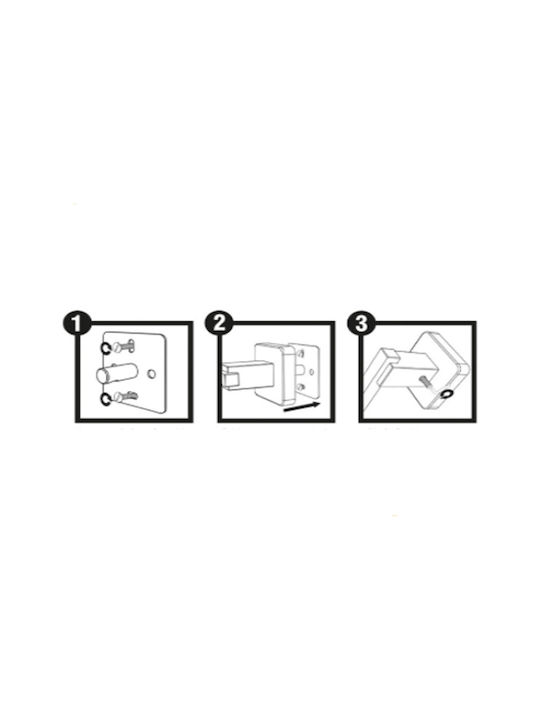Tekno-tel Bathroom Towel Rail Hanger 47x6x5cm Aluminum Wall-Mounted Screws Matte Black