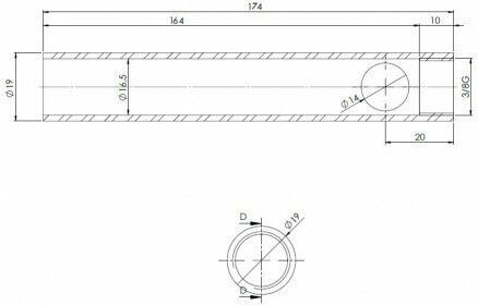 Ignition Resistance Tube Pellet 174mm 3/8
