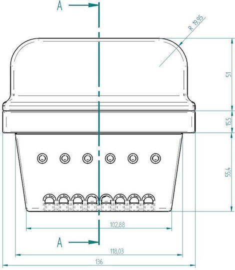 Δοχείο Καύσης Pellet Kalon 136x92mm