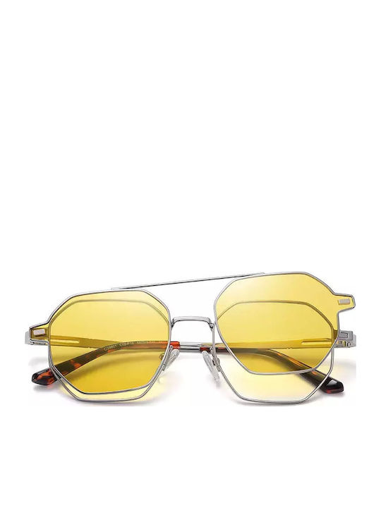 Silver Star Unisex Γυαλιά Ηλίου με Ασημί Σκελετό και Ασημί Polarized Καθρέφτη Φακό K39077Y