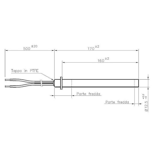 Отоплителна Устойчивост за Пелетна Печка Palazzetti Cadel Thermorossi Olimpia Splendid Дължина 170mm 350w
