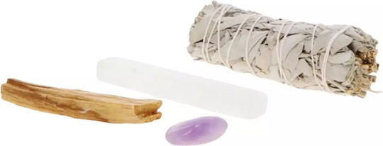 Energy Cleansing Smudge Kit Palo Santo Sage Amethyst & Selenite