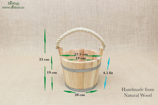 Holzener Mop Eimer mit Seil 4,5 Liter