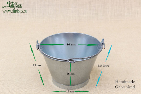 Laminierten Gaalvanisierte Mop Eimer 5,5 Liter Serie 3