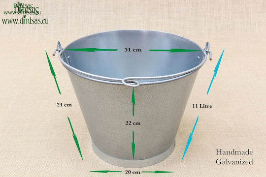 Galvanized Tin Mop Bucket 11 Liter Series 3