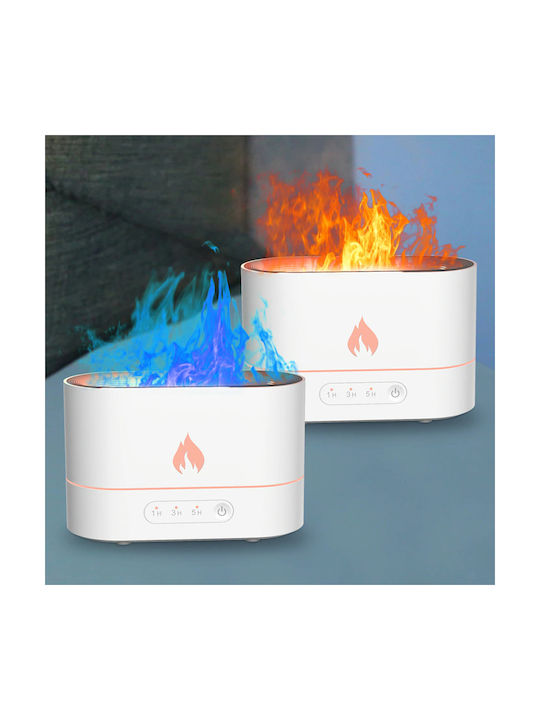 Aromatherapy Device Flame Aroma Diffuser Humidifier White
