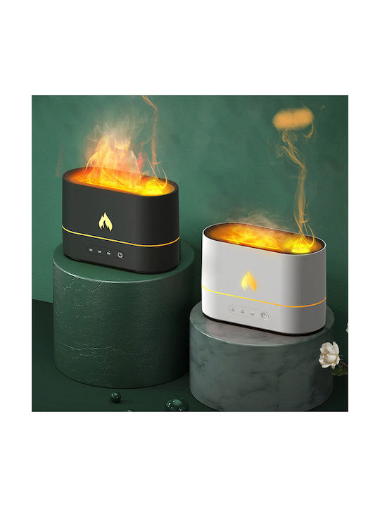 Система за Ароматерапия Флам Flame Aroma Diffuser Овлажнител Черен
