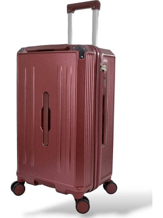 Modern Design – Medium Suitcase Forecast C879 Tsa Usb & 4 Wheels 65cm Burgundy