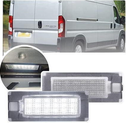 Светлини за регистрационната табела LED за Citroen Jumper Fiat Ducato Peugeot Boxer 2006-2019 2бр