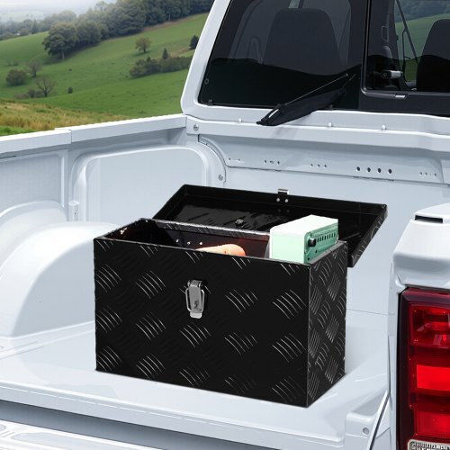 Vevor 16"x7.5"x10" Heavy Duty Aluminum Truck Bed Tool Box Pickup Rv Black