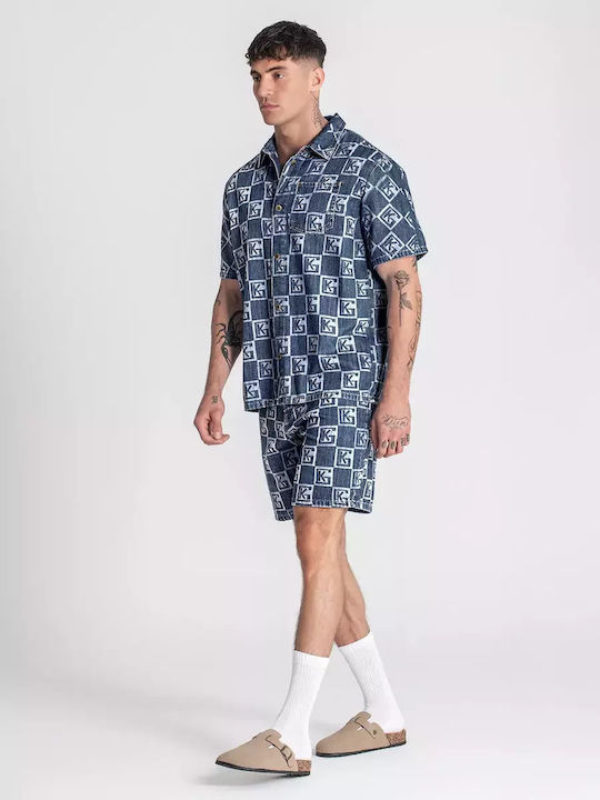 Дълъг Ръкав Деним Overshirt Светлосин