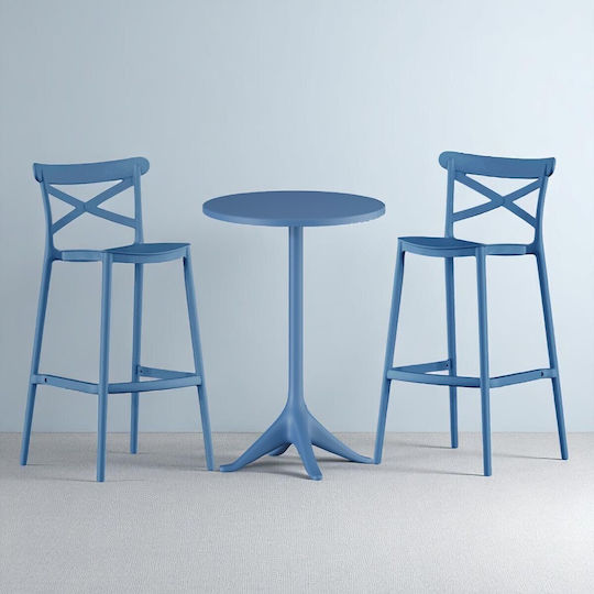 Bar-Set für Kleine Außenbereiche Elly 3 Stück Blau