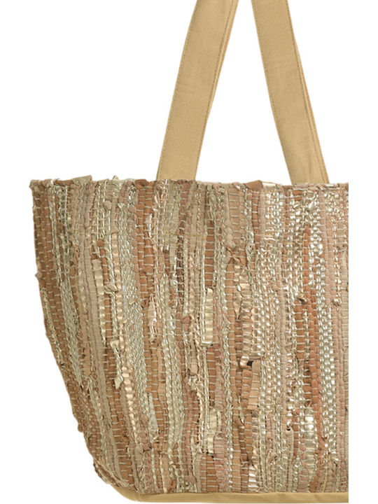 Ble Resort Collection Wicker Beach Bag Beige