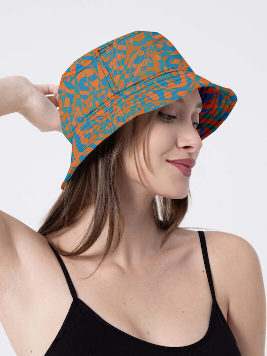 Miami Beach Fabric Women's Bucket Hat Orange