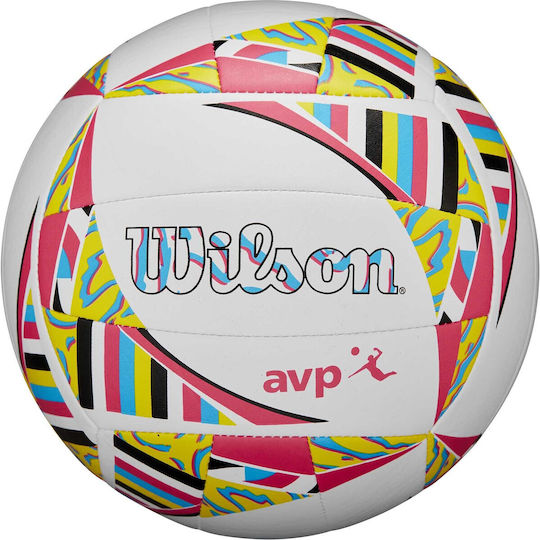 Μπάλα Beach Volley Wilson Avp Movement White Pink Yellow Wv4008001xbof