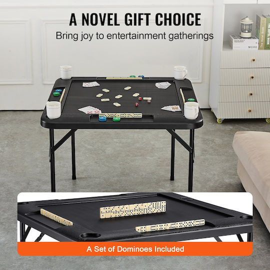 Vevor Table for Camping Foldable 35.4x35.4cm Black